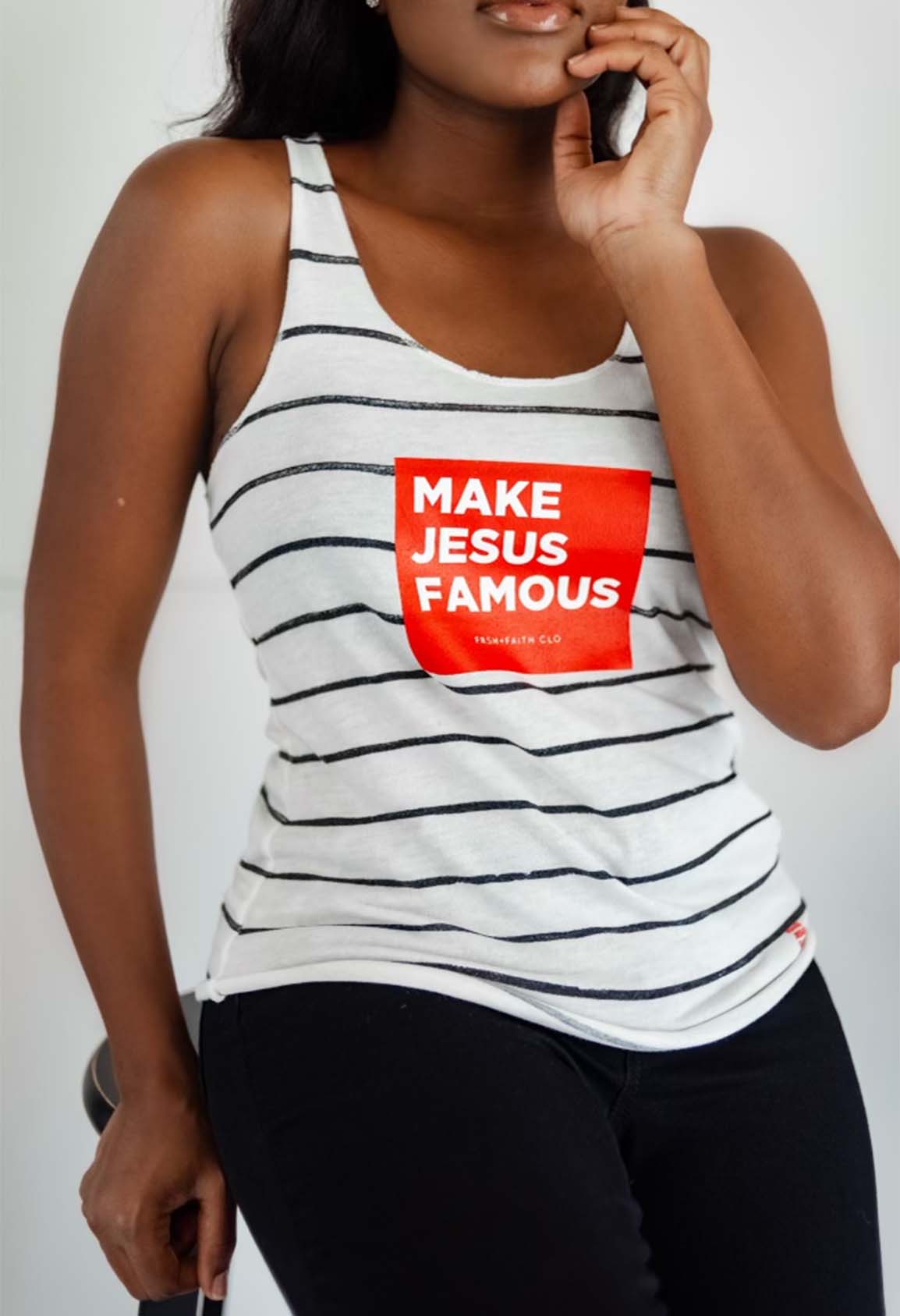 MJF Striped Racerback Tank