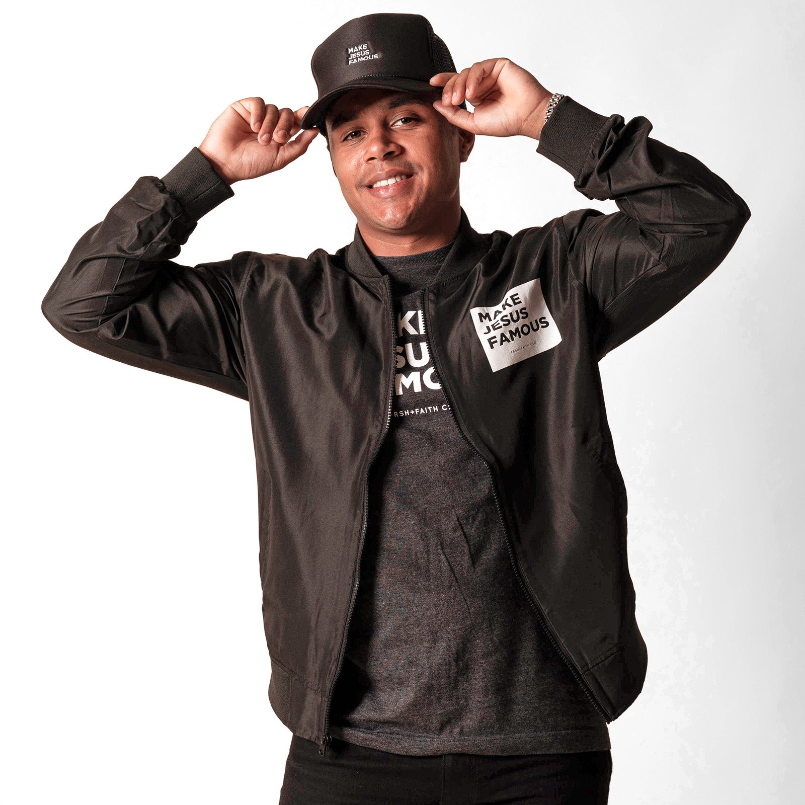 MJF Black Bomber Jacket