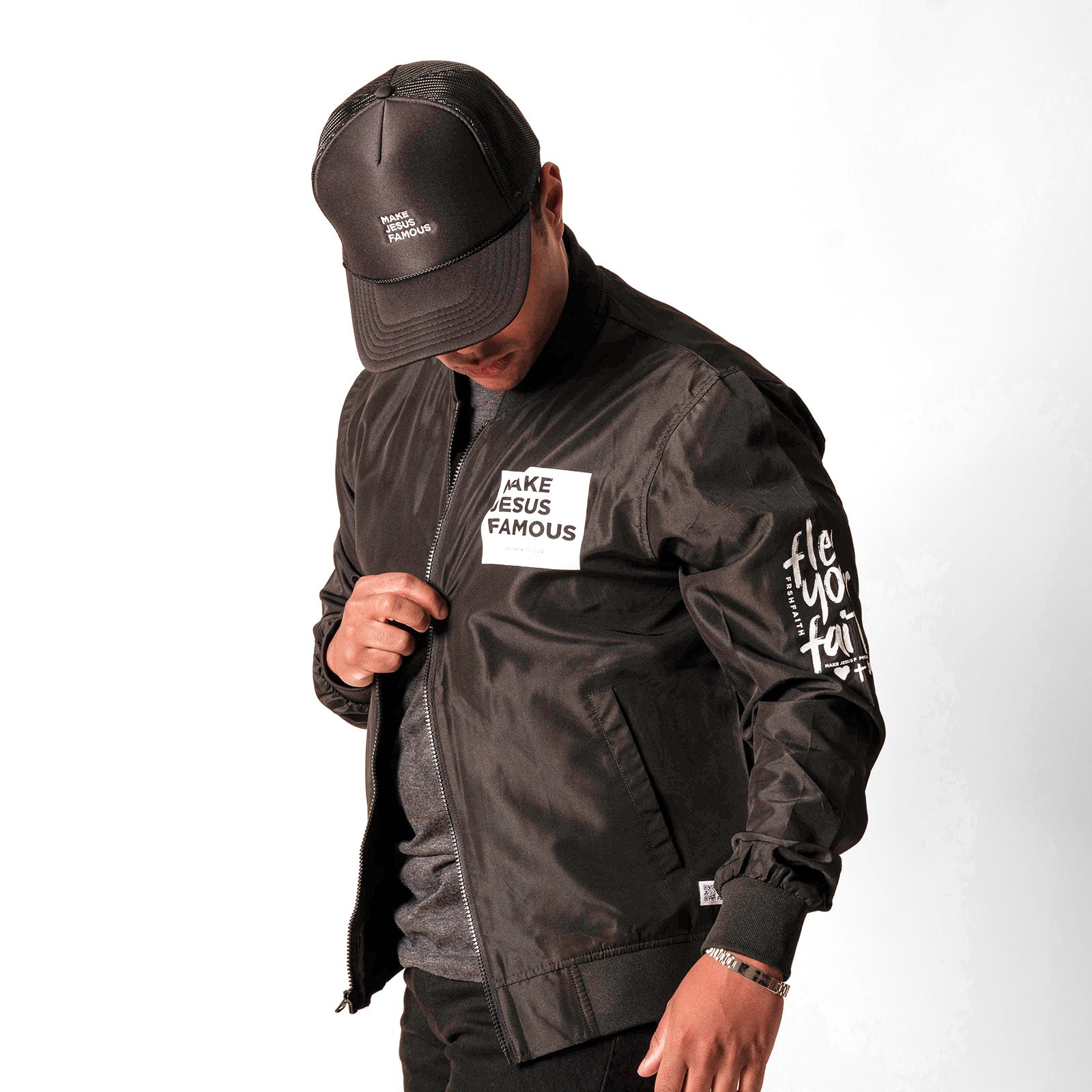 MJF Black Bomber Jacket