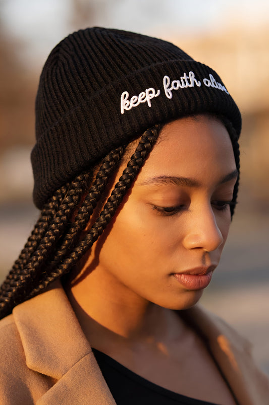 Blk Knit Beanie
