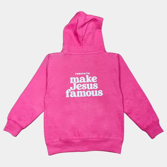 Hot Pink MJF Youth Zip Hoodie
