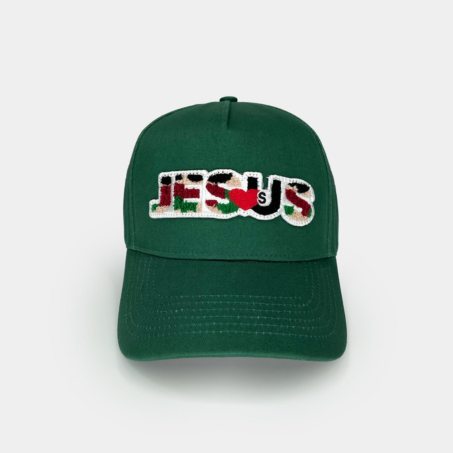 Jesus Loves U Forest Green Snapback