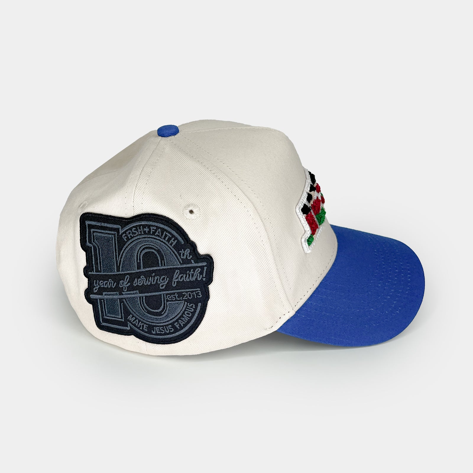 Jesus Loves U Blue & Natural Snapback