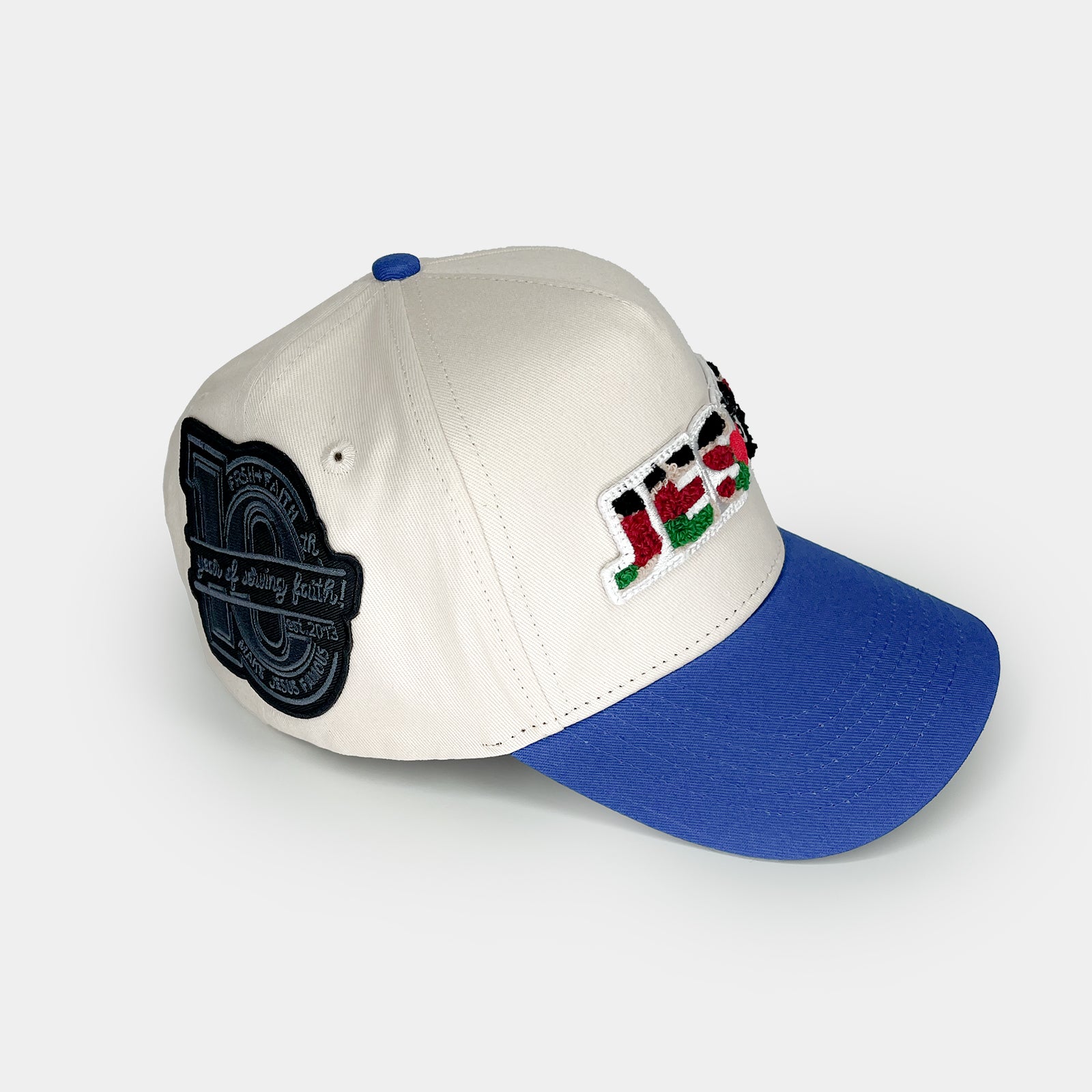 Jesus Loves U Blue & Natural Snapback