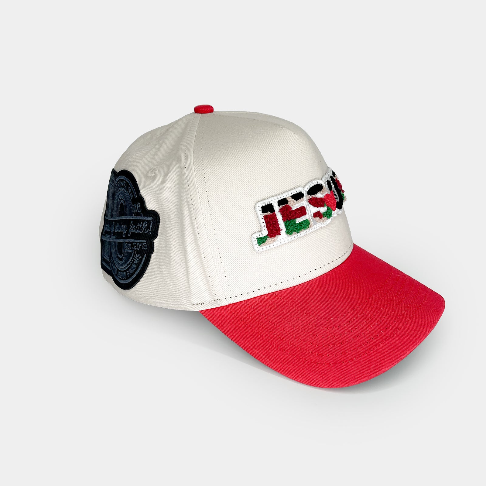 Jesus Loves U Red & Natural Snapback