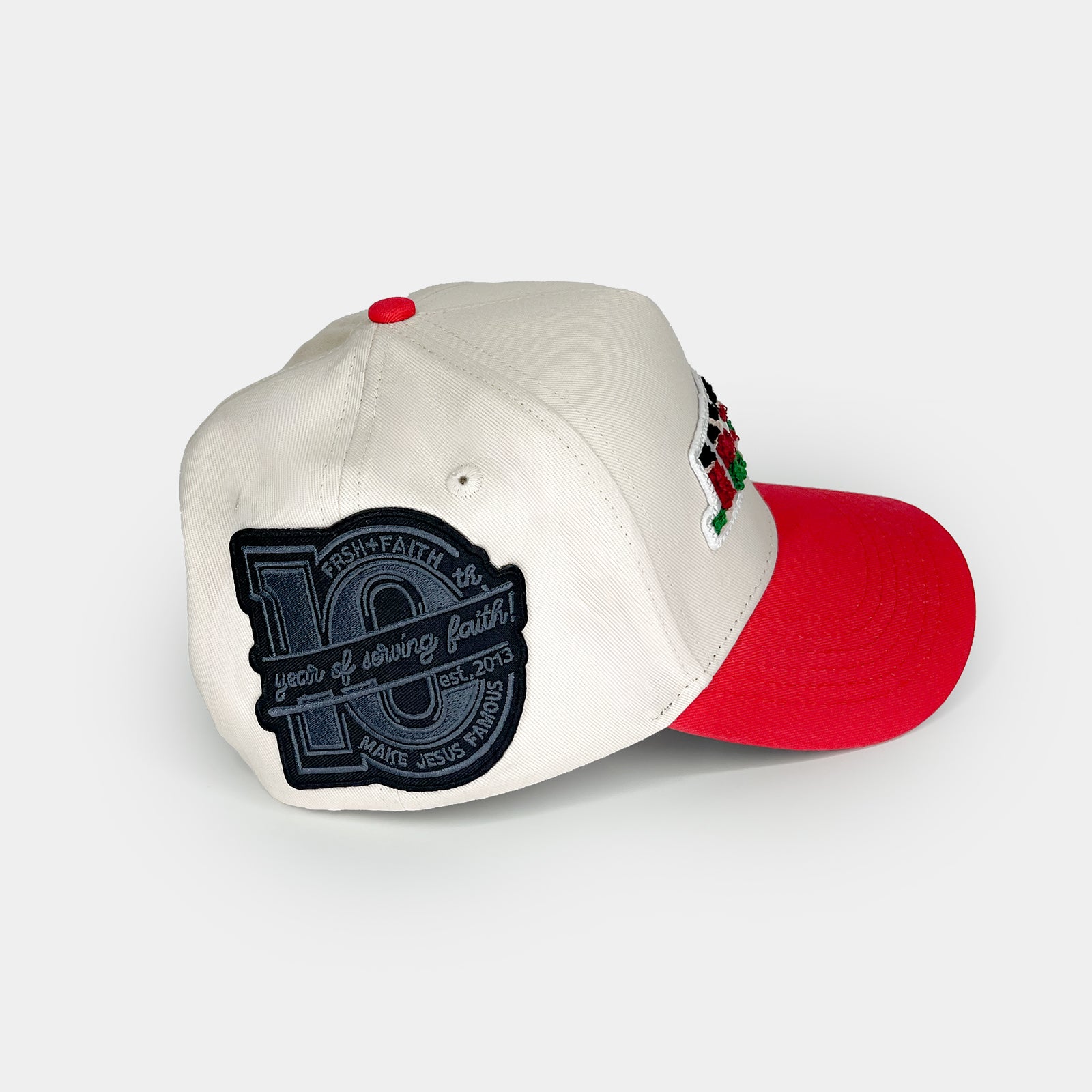 Jesus Loves U Red & Natural Snapback