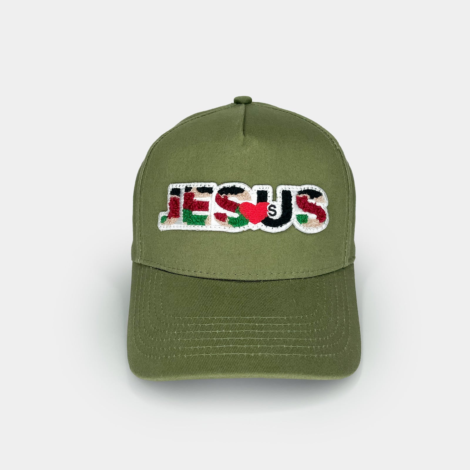 Jesus Loves U Olive Snapback