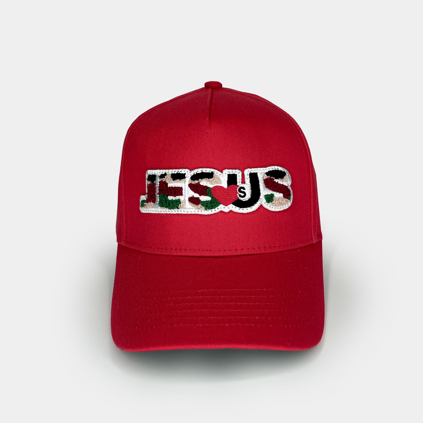 Jesus Loves U Red Snapback