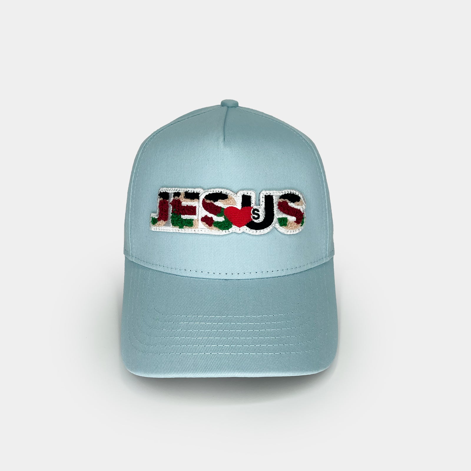 Jesus Loves U Sky Blue Snapback