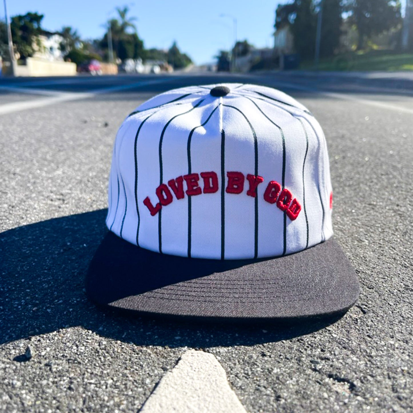 Loved By God Pinstriped Snapback