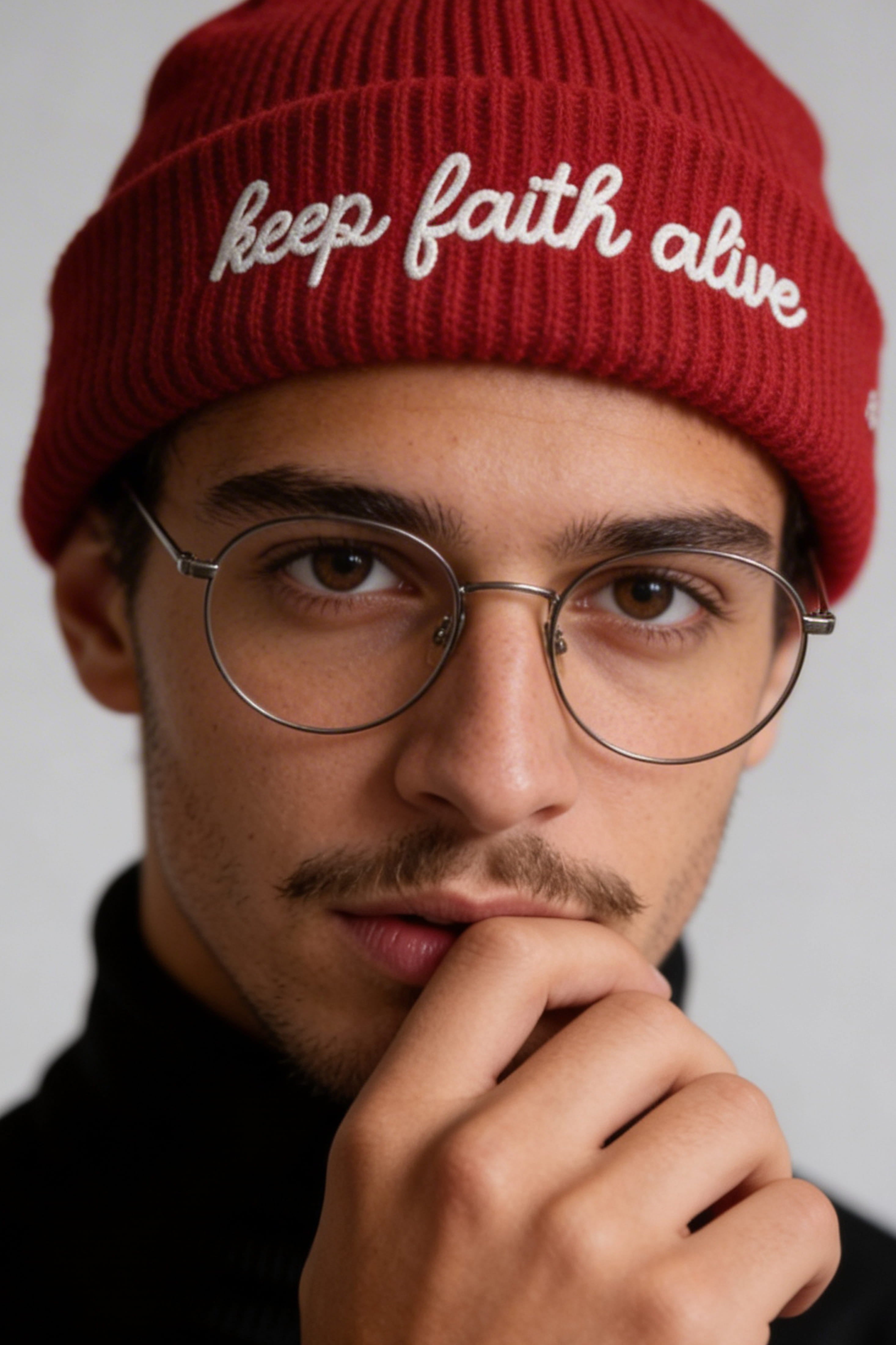 Maroon Knit Beanie