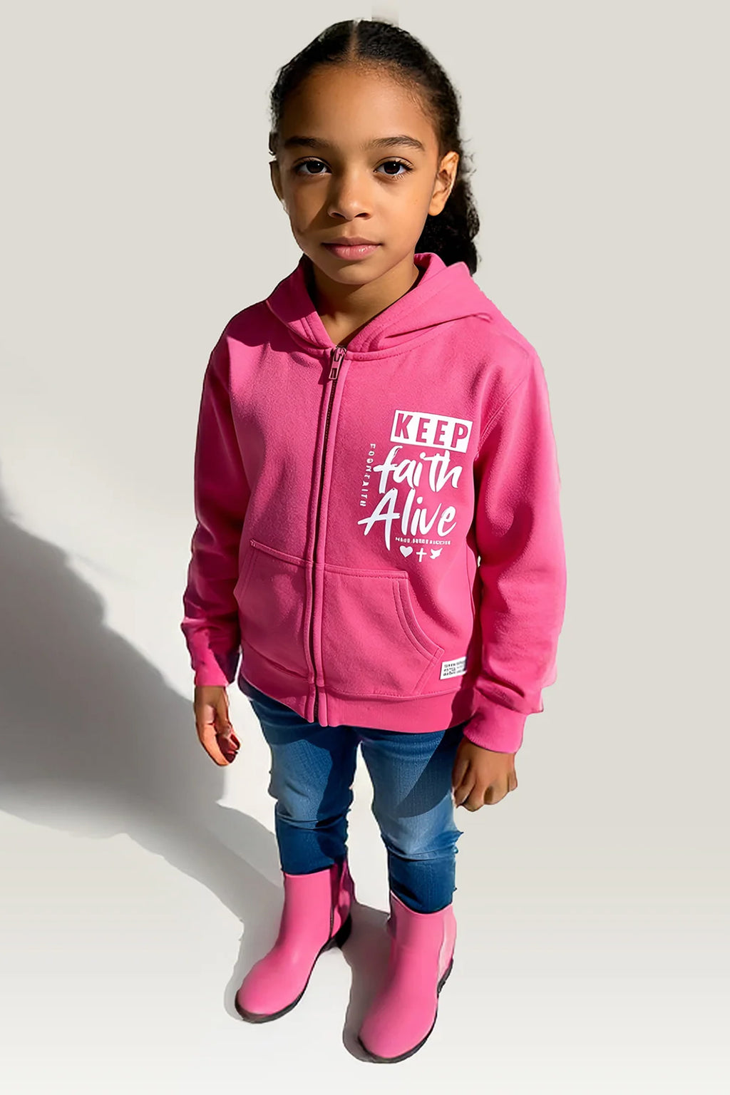 MJF Pink Zip Hoodie