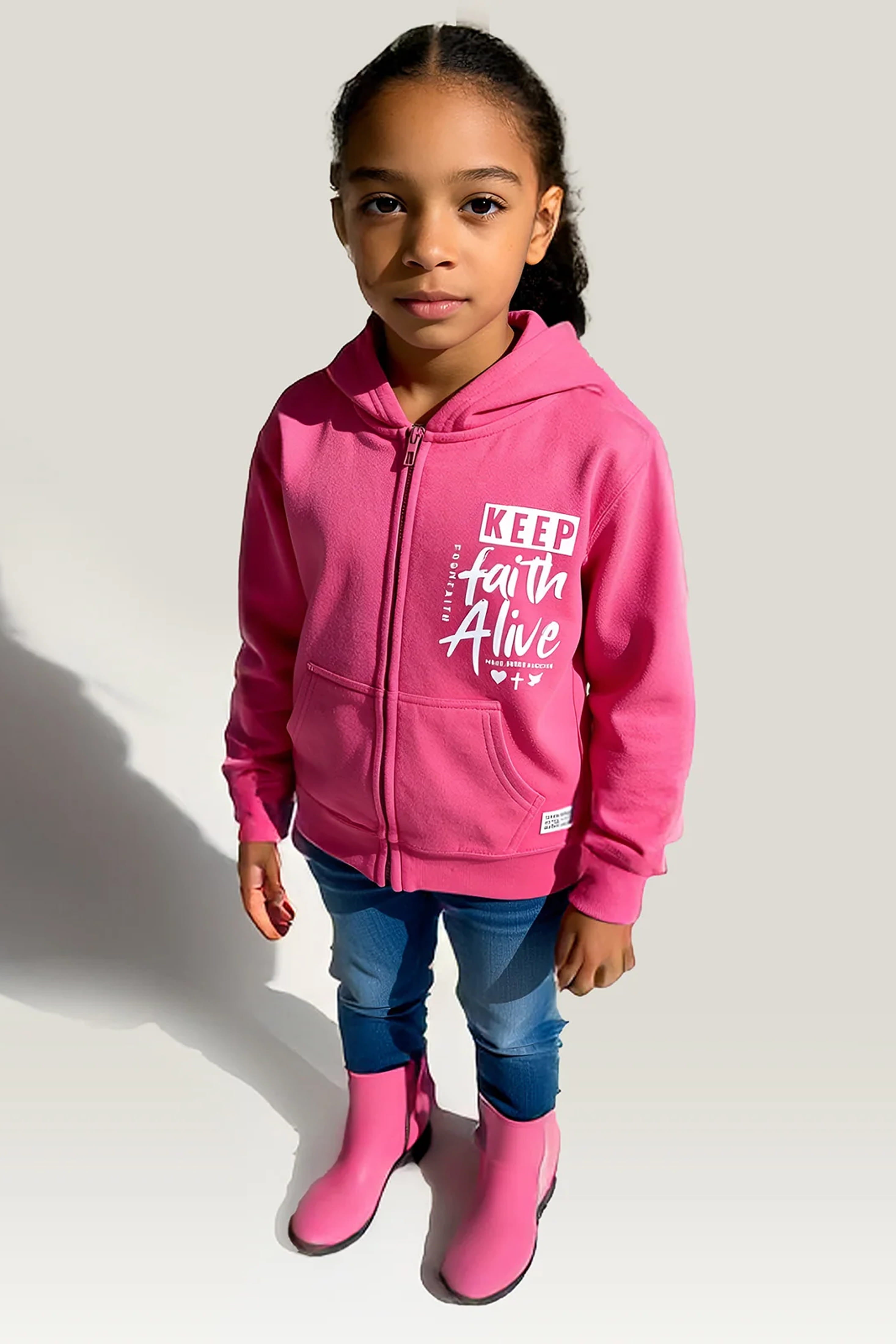MJF Pink Zip Hoodie