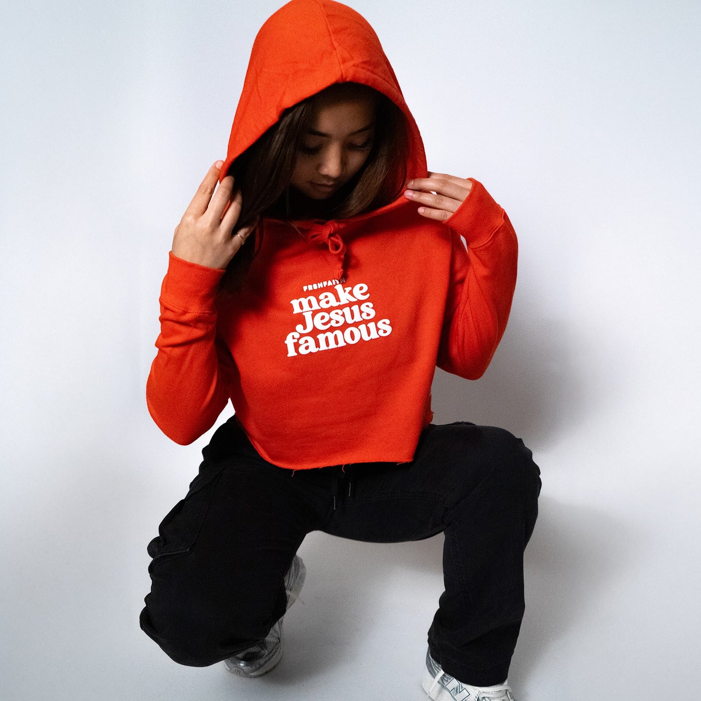 Rose Red Crop Hoodie