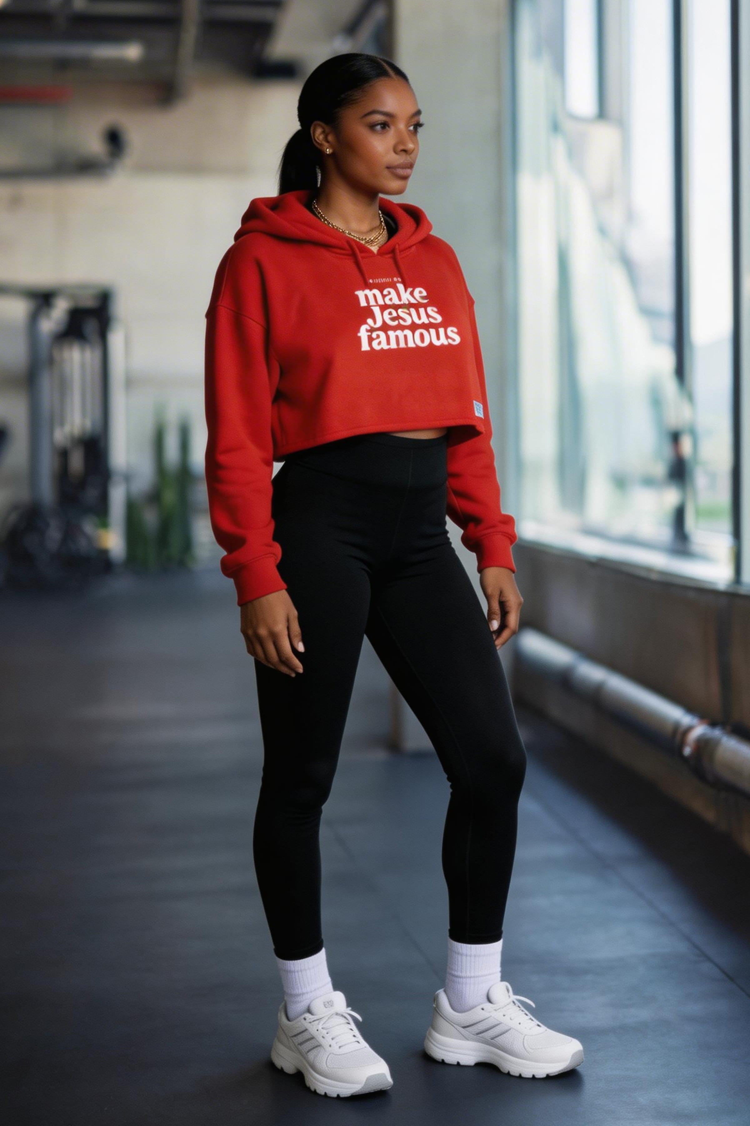 MJF Red Crop Hoodie