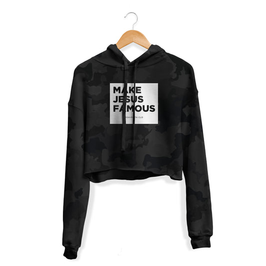 MJF Black Camo Cropped Hoodie