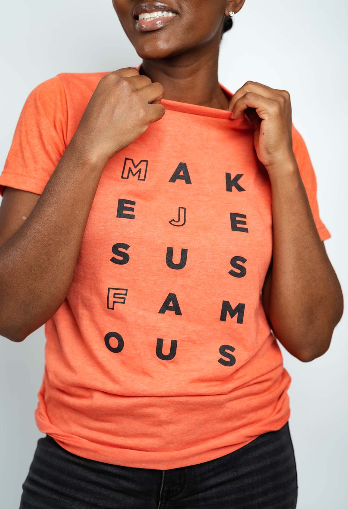 FrshFaith: Make Jesus Famous Eye Chart, drawing a focus to your faith and love for Jesus Christ.
