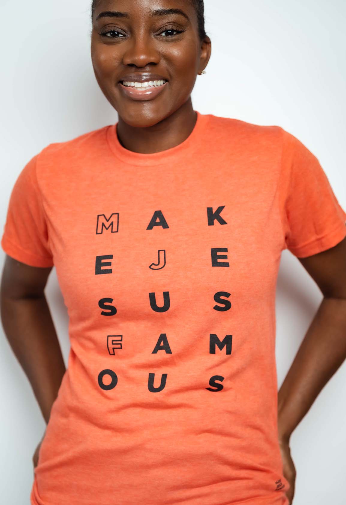 FrshFaith: Make Jesus Famous Eye Chart, drawing a focus to your faith and love for Jesus Christ.